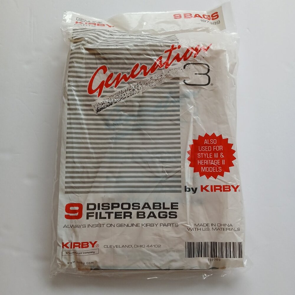 (5) Kirby Generation 3 vacuum filter bags